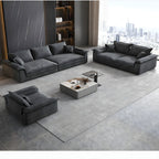 Modern Flared Arm Sofa with Water Resistant and Bolster Pillows