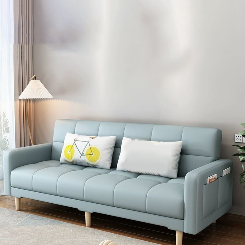 Modern Wood Frame Sofa with Anti Cat Scratch Fabric and Pillow Back