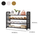 Art Deco/Glam Alloy Rectangle Shoe Rack with 6/5/4 Shelves for 1-30 Pairs in Drawing Room
