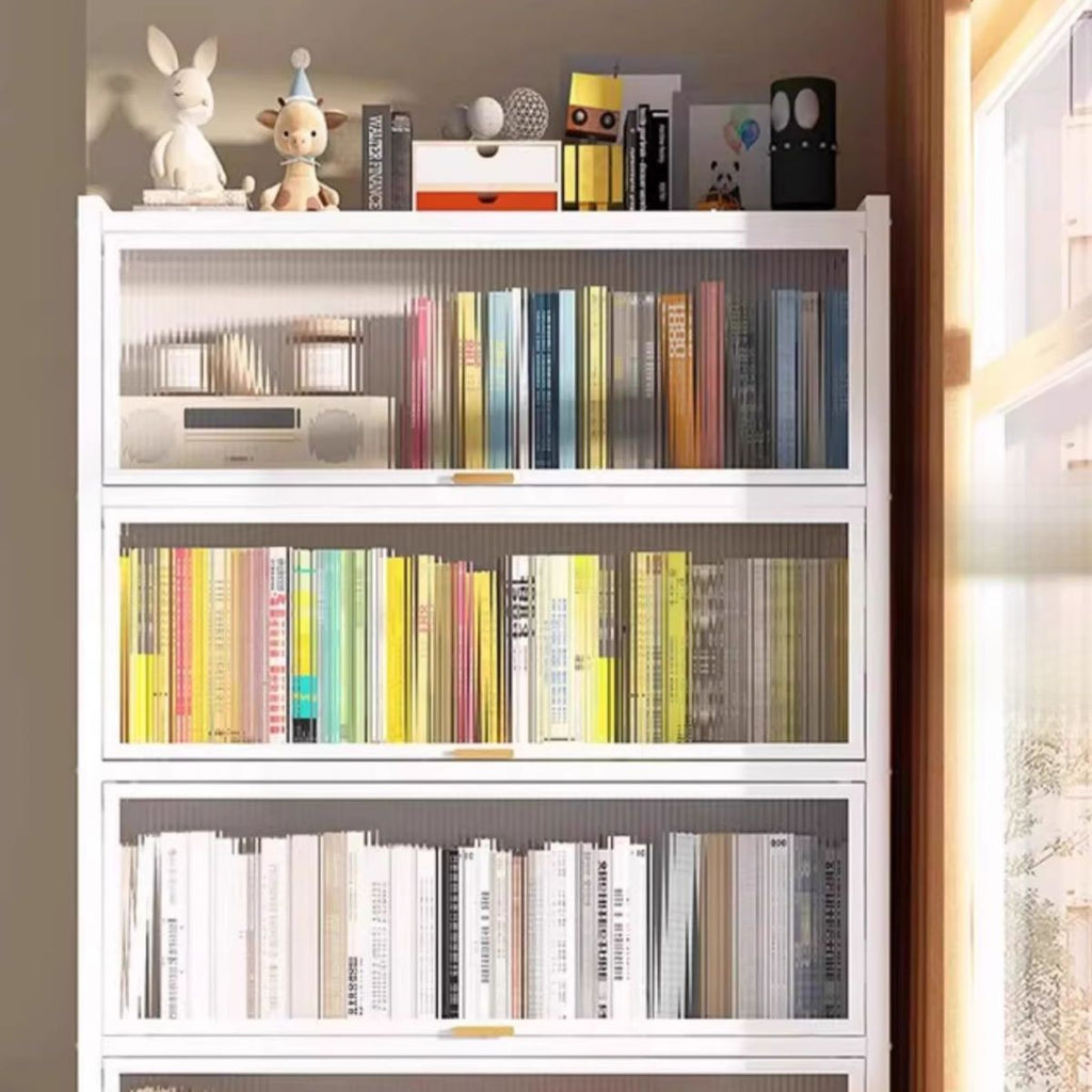 Vertical Alloy Organizing Shelf with Closed Back, Polymer Compound Door and 4-Shelf/5 Shelves/3-Shelf