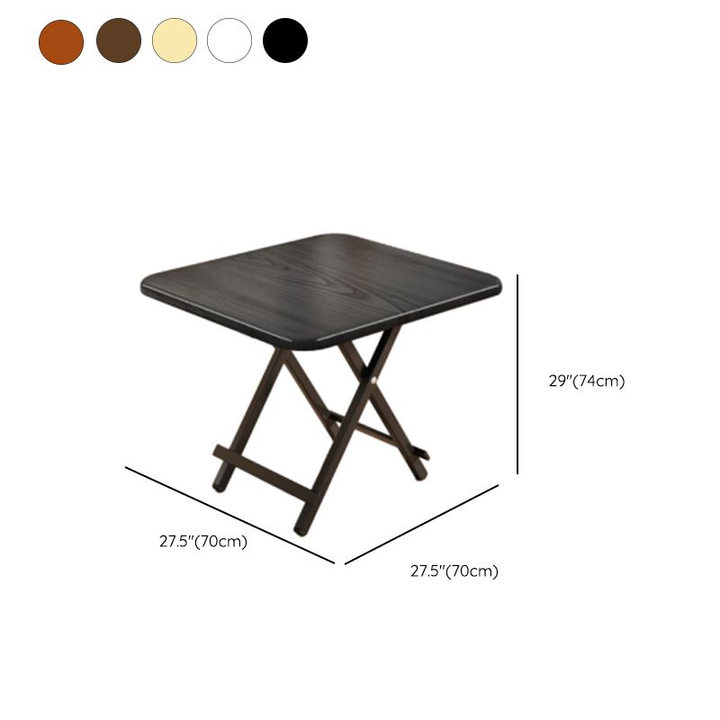Composite Wood Dining Table with Crossed Legs, Scratch-proof, Foldable, Square Top for 2-seater