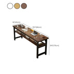 Non-Storage Feature Square 15.7'' Front-to-Back Modern Writing Office Desk Without Color
