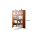 Sepia Vertical Organizing Shelf with 5-Cabinet and 5-Shelf Closed Back