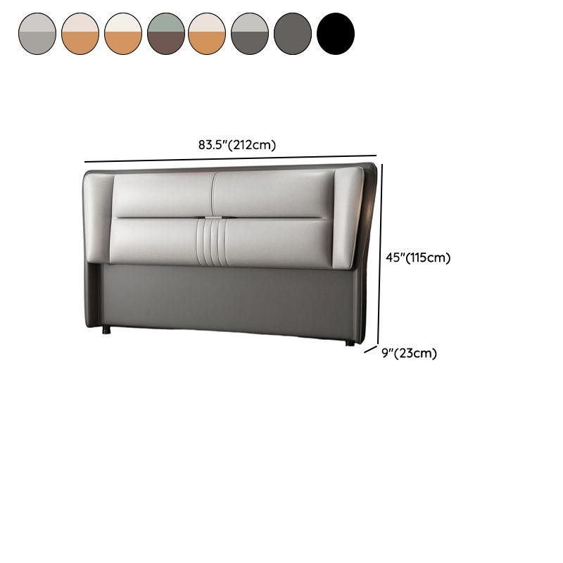 Trendy Panel Headboard in Natural Wood with No Distressing, Rectangle Shape for Twin XL/Full/Queen Bed, Featuring Sponge Upholstery and Standard Height