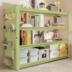 Light Green Modern Steel Tower Shelf with Alterable Shelf and Unfixed Installation