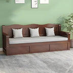 Gray Cotton and Linen Modern Sofa with Storage and Foam Cushioning