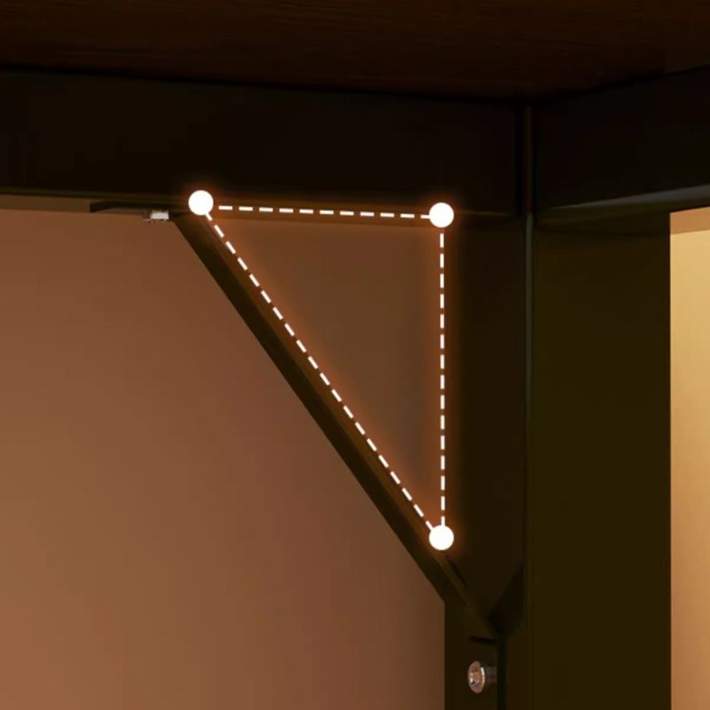 Chalk/Brown Minimalist L-Shape Distortion-resistant H-Shape Desk with Exterior Shelf and Wire Management in Natural Wood