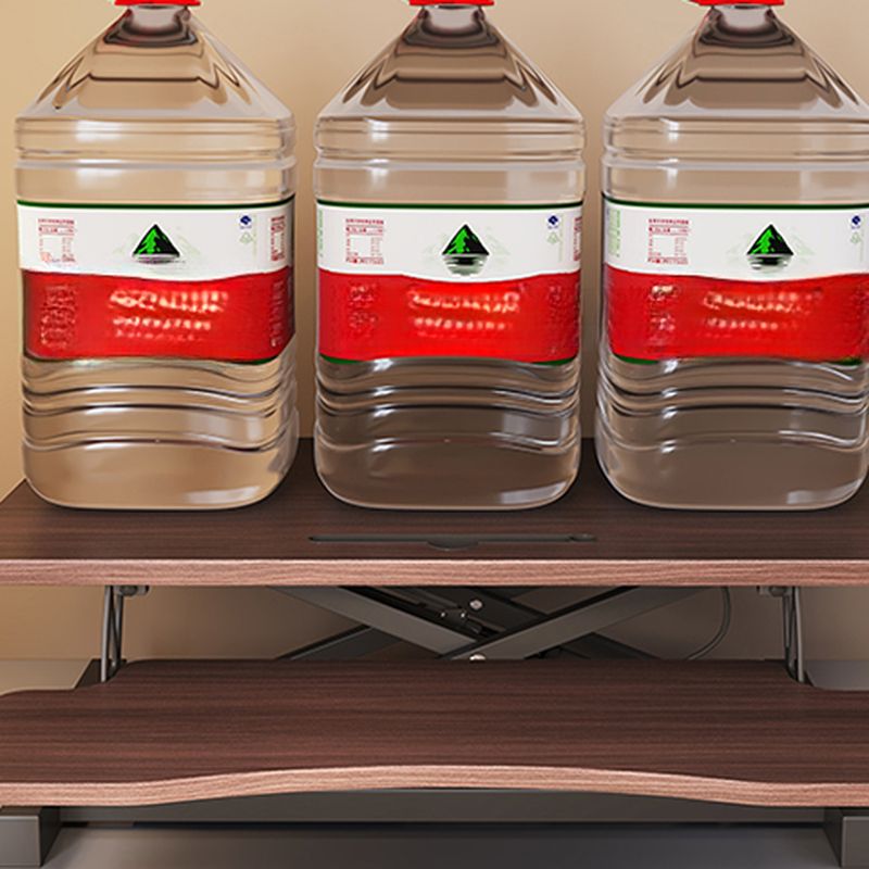 Trendy Manufactured Wood Notebook Holder with Airlift Lifting and Shelves