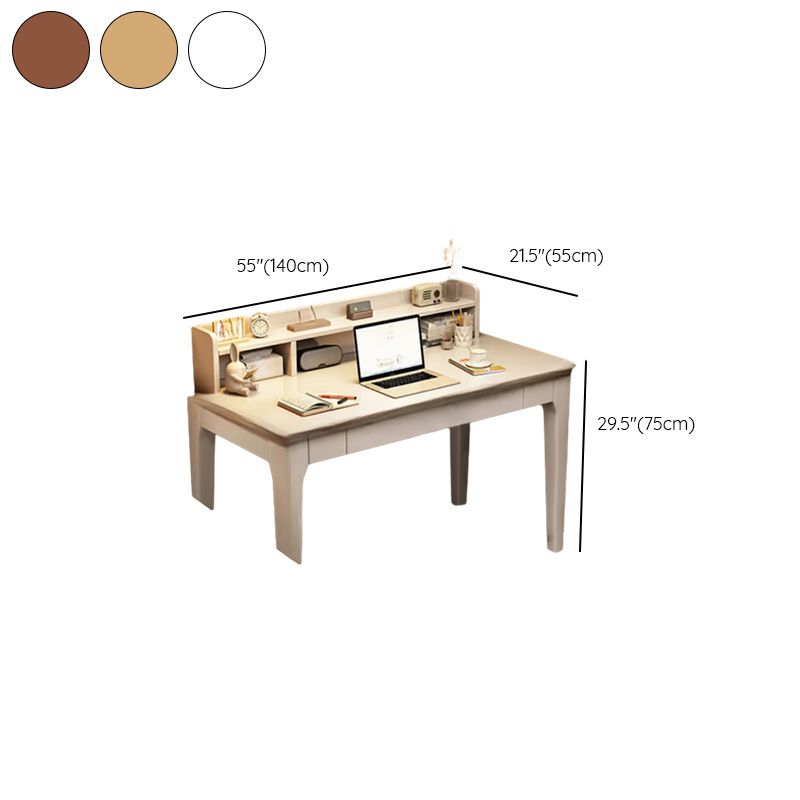 Desk Sets for Home Office with Padded Chair(s) With 2 Drawers, Exterior Shelving and Hutch