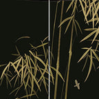 Screen Divider Minimalist Opaque Fold-up with Natural Wood Frame, 4 Panels, Double Sided Print, and Independent Design