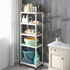 Art Deco Polymerized Material Rectangle Chalk Finish Shoe Rack for 1-20 Pairs in Drawing Room