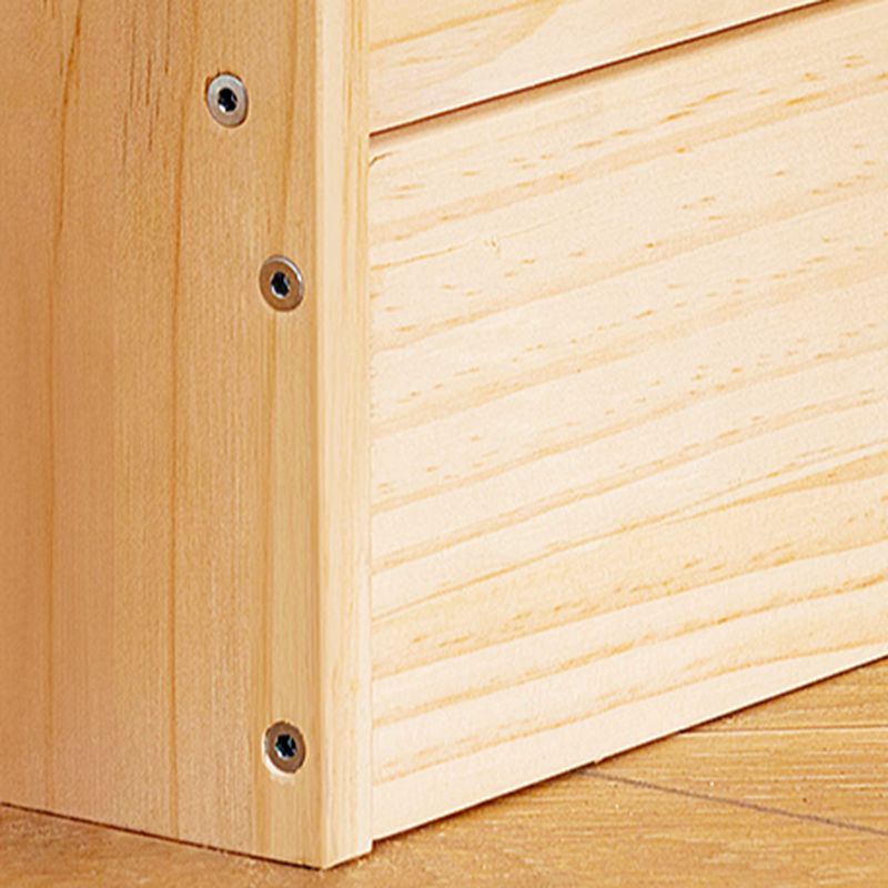 Unfinished Color Vertical Open Display with Open Back, Featuring 6/5/4 Shelves in Natural Wood