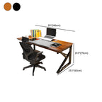 Simple Warp Resistant Mdf Wood Trestle Base Gaming Computer Desk with Wire Management, Free Standing