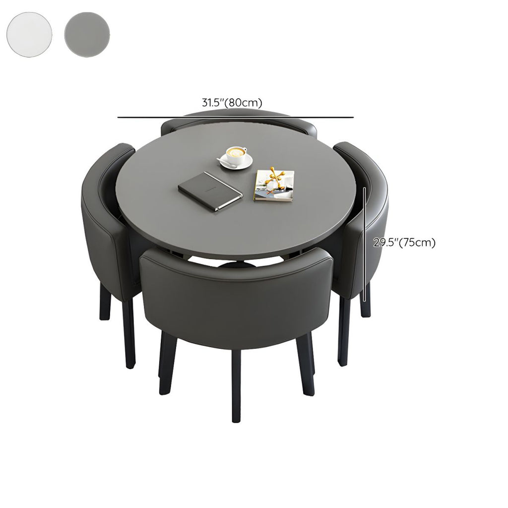 Modern Wood Dining Table Set 5 Pieces Dining Set for Home Use