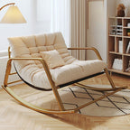 Stylish Upholstered Rocking Chair with Removable Cushions fits Women's Range-even Less