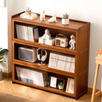 Sepia Vertical Organizing Shelf with 5-Cabinet and 5-Shelf Closed Back