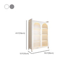 Vertical Steel Shelf Organizer with 6 Shelves and Lucite Door, Closed Back