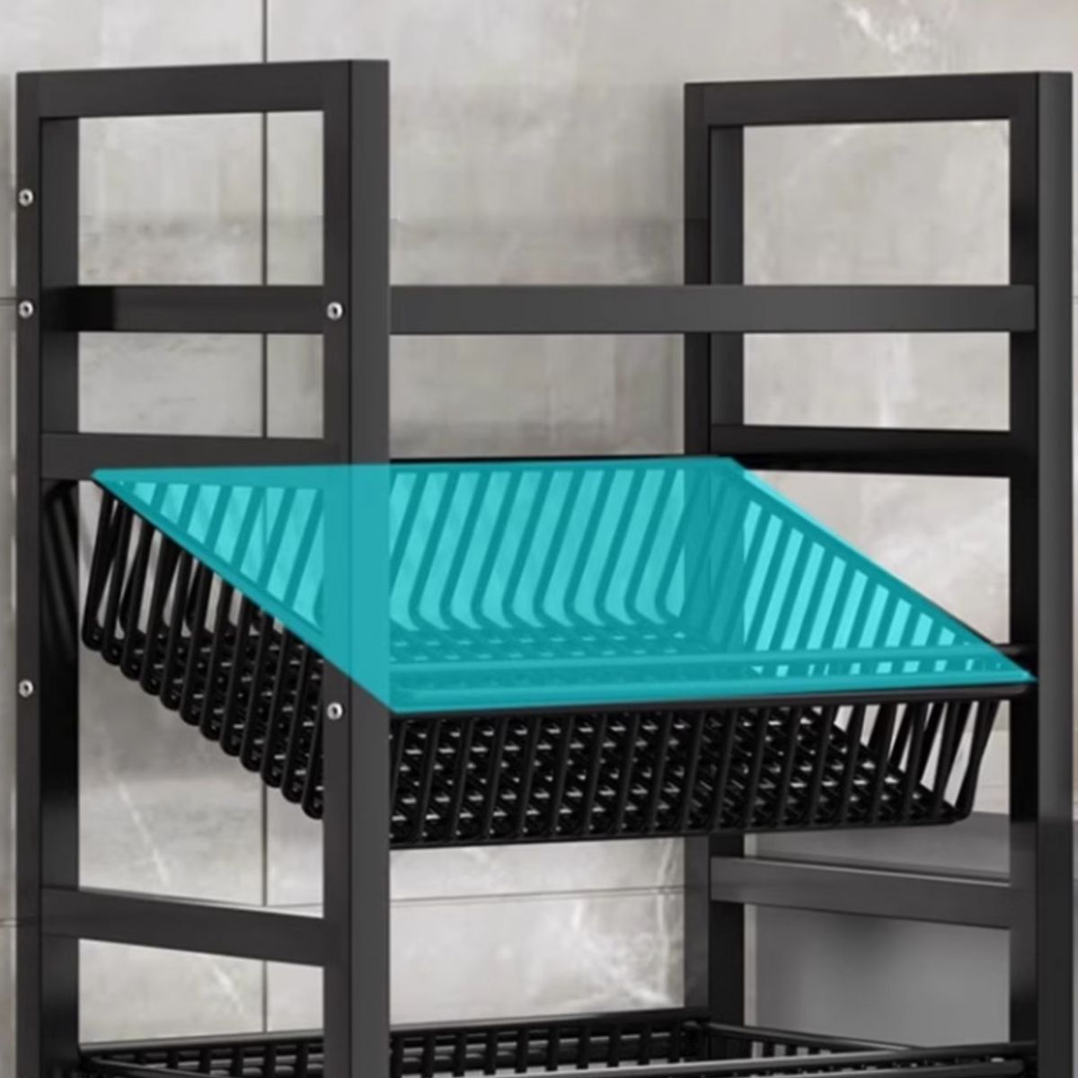 Portable Center with Metal Countertop and Basket Options: 2 Baskets/3 Baskets/4 Baskets