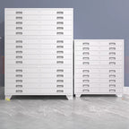 Steel Lateral Filing Cabinet with 5 Drawers and Key Lock in a Simplistic Style