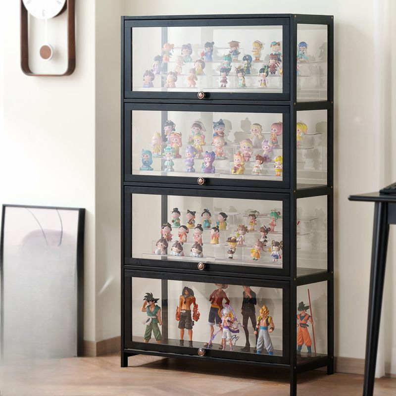 Bambusa Flooring Curio Cabinet with Stockroom, 4 Cabinets/3 Cabinets/2 Cabinets, 4 Shelves/3 Shelves/2 Shelves, 4 Doors/3 Doors/2 Doors