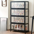 Bambusa Flooring Curio Cabinet with Stockroom, 4 Cabinets/3 Cabinets/2 Cabinets, 4 Shelves/3 Shelves/2 Shelves, 4 Doors/3 Doors/2 Doors