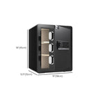Steel Security Safe with Battery, Pry Resistant, Lockable, Keys, Interior Lining, and Shelves