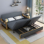 Convertible Futon Sofa Bed Tight Back Faux Leather Settee Loveseat
