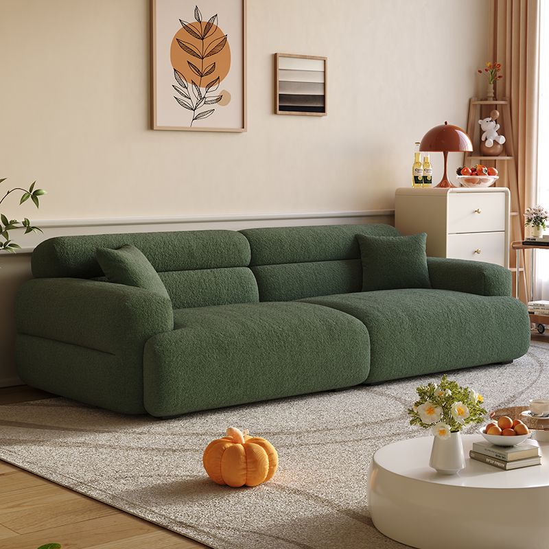 Modish Solid Color Stain Resistant Standard Sofa in Black/Light Gray/Coffee with 2 Pillows, Available in 4-seater/5 Person/3-seater