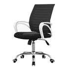 Simple Multi-levelled Single Color Upholstered Chair with Steel Frame, Silver Color, Tilt Mechanism, and Glide Movement