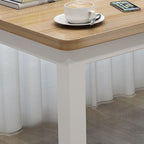 Modern Rectangular Laminate Writing Table in Chalk/Unfinished Color