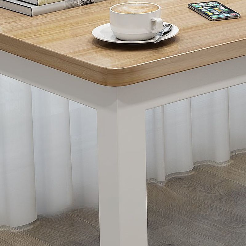 Modern Rectangular Laminate Writing Table in Chalk/Unfinished Color