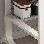 Contemporary Wood in White Writing Desk Shape in Rectangular with 3 Drawers