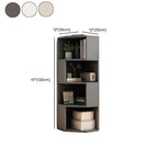 Modern Simple Style Nook Decorative Cabinet with 7/6/5 Exterior Shelves, Laminate Countertop in Light Gray/Chalk/Sand