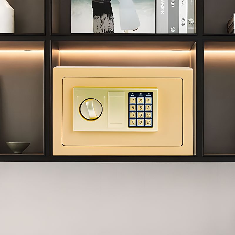 Steel Security Safe with Battery Included, Lockable Design, and Keys