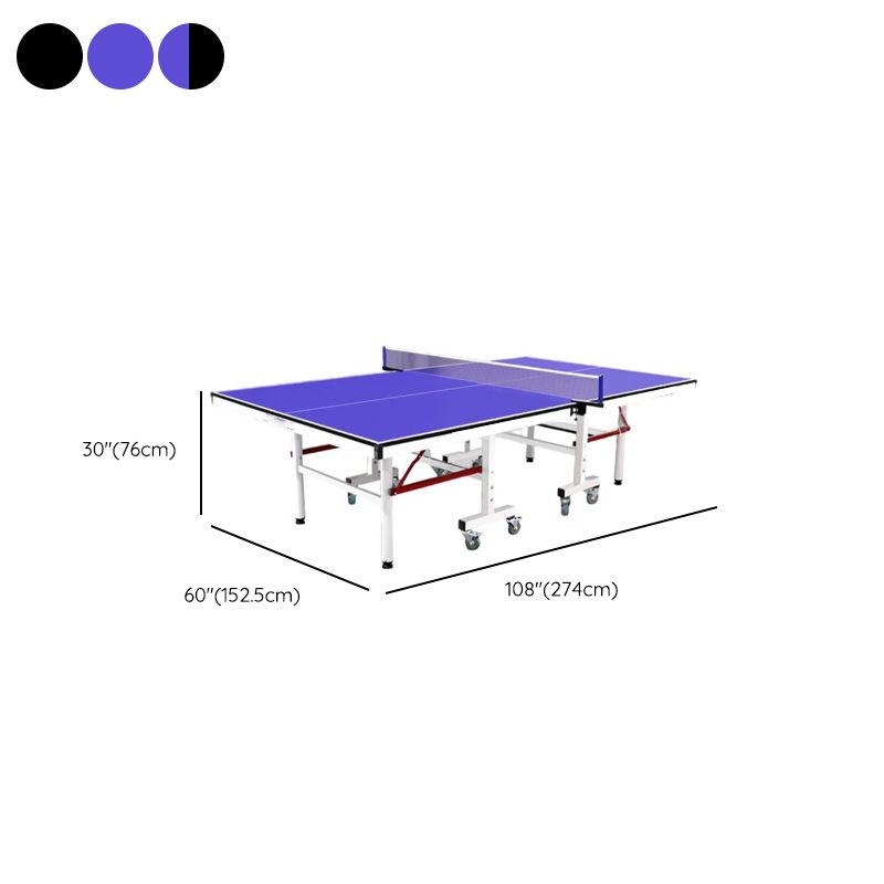 Indoor Synthetic Laminate Ping Pong Table with Ink/Cerulean Top and Included Paddle