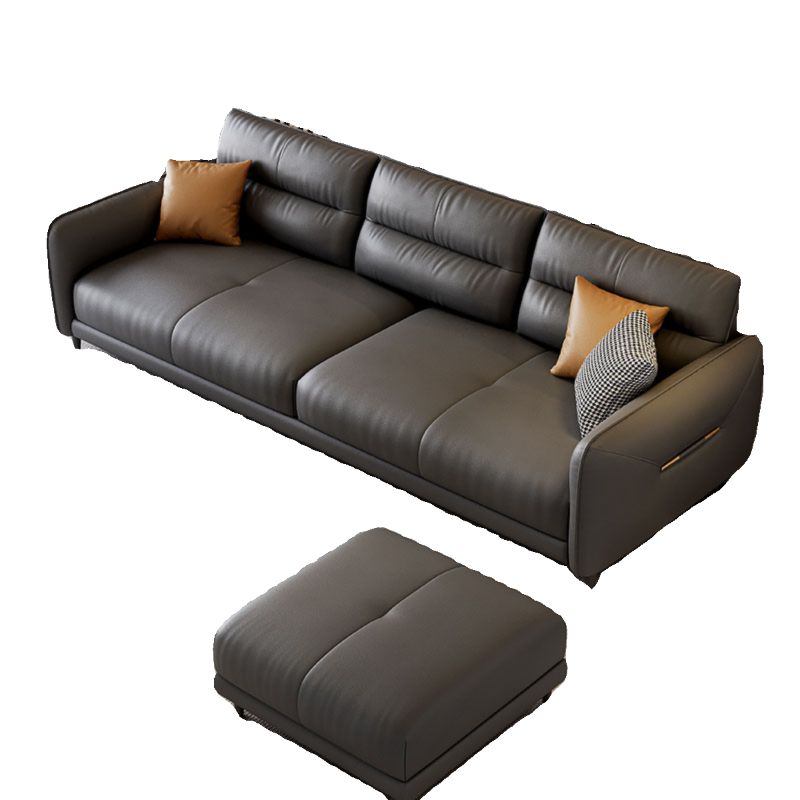 Contemporary Modern Solid Color Water Resistant Standard Sofa/Loveseat/Single Sofa in Ink for 3/4-seater/2 People with 3 Pillows/2 Pillows/1 Pillow