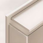 Light Gray Flooring Display Stand/Kitchen Cupboards with Multiple Shelves