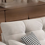 Standard Sofa in Luxurious Flannel with Light Gray Upholstery and 3 Pillows
