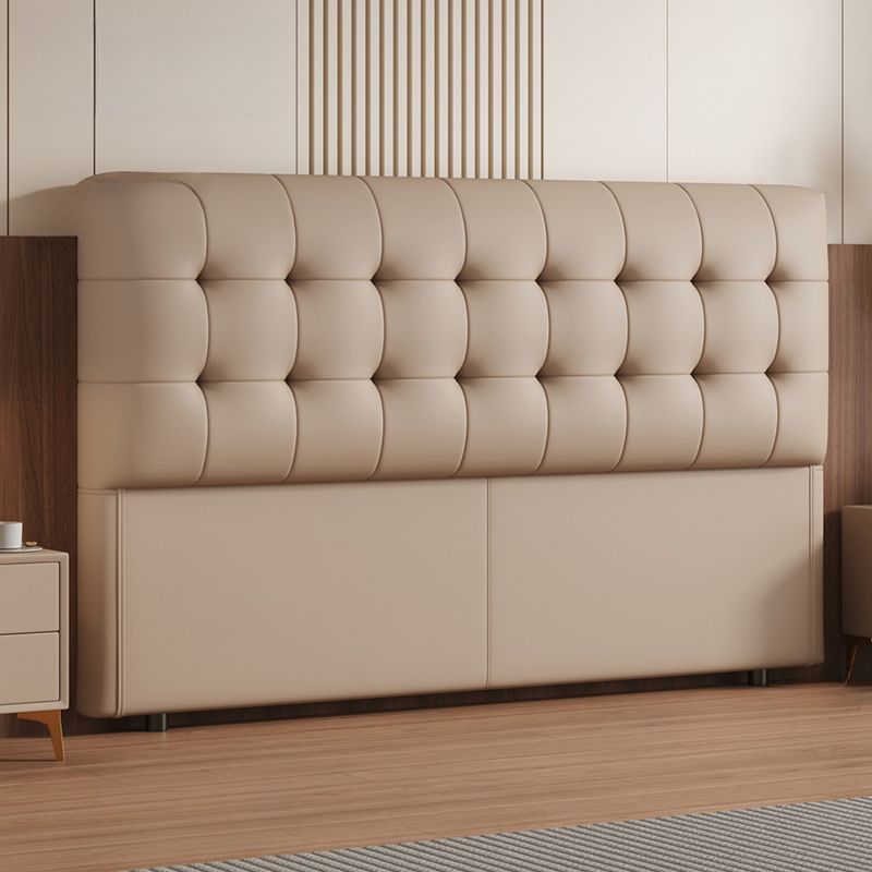 Trendy Panel Headboard with No Distressing, Piled Tufted Rectangle Design for King/Queen/Full Bed, Featuring Sponge Upholstery and Standard Height
