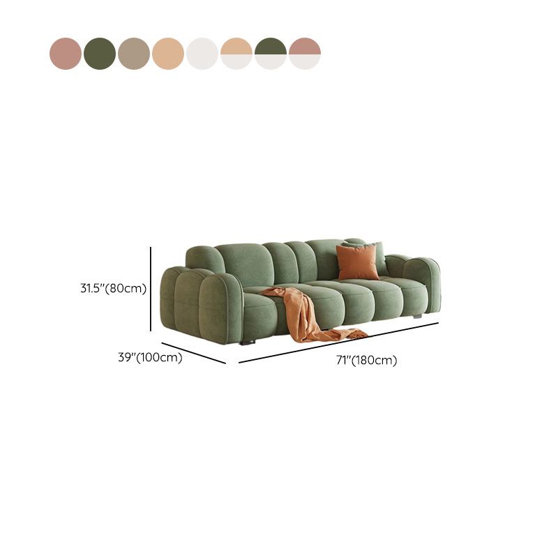Standard Sofa in Rose/Off-White/Amber Color Flannel with Armrest