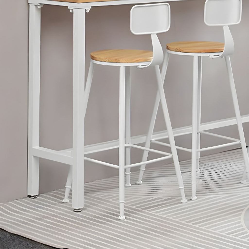 Modern Style Rectangle Wood Bar Table 1/5/9 Pieces Bar Table Set for Kitchen