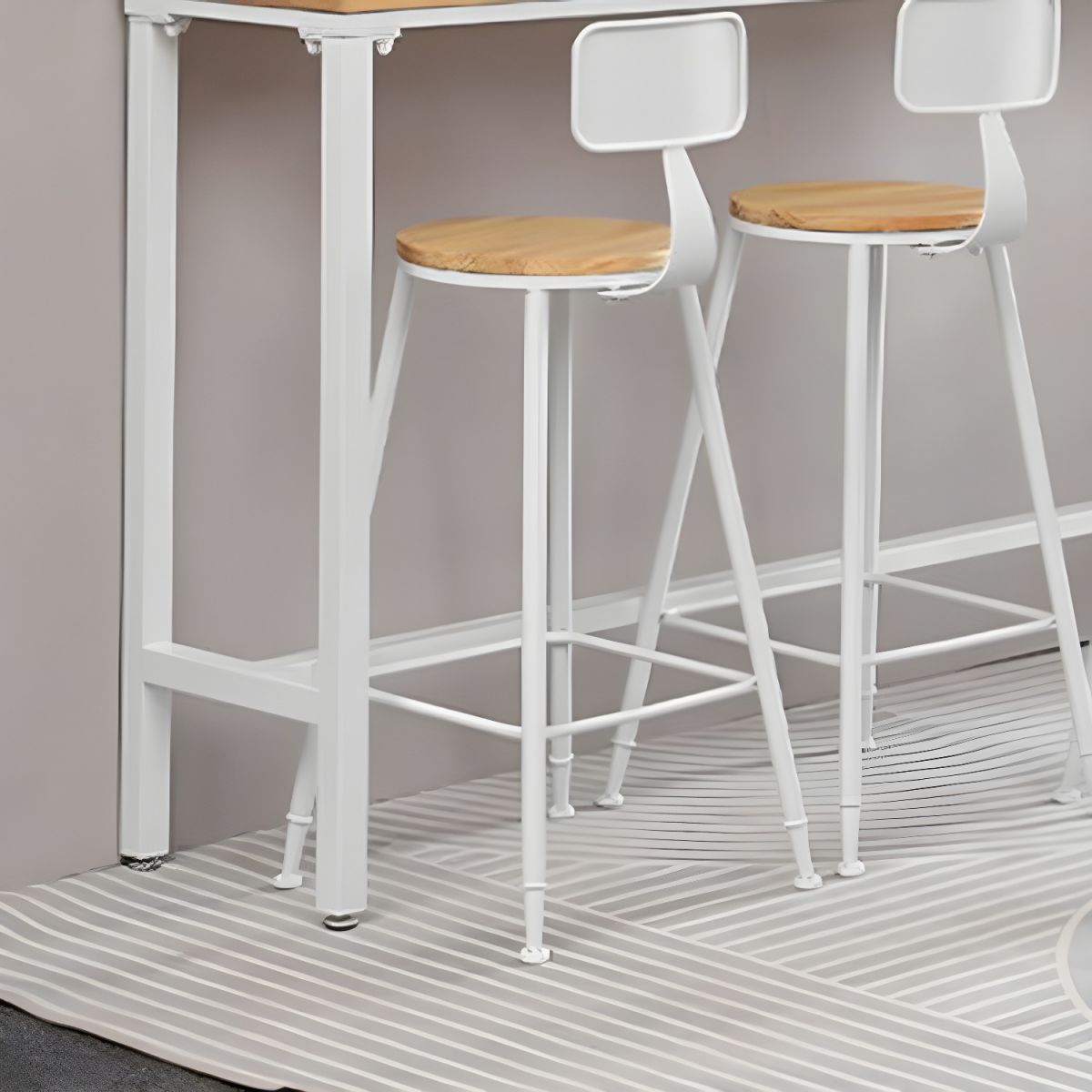Modern Style Rectangle Wood Bar Table 1/5/9 Pieces Bar Table Set for Kitchen