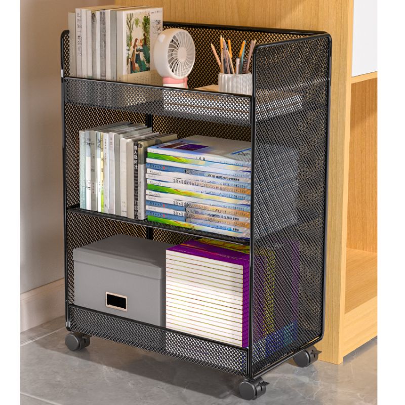 Alloy Under Desk Office Book Cart with 3 Shelves/2 Shelves All Ages