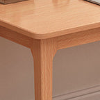 Modern Rectangular Beech Writing Table with Drawers in Unfinished Color
