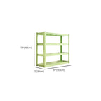 Light Green Casual Cabinet Shelf with 4/5/6 Tiers in Rectangle Shape