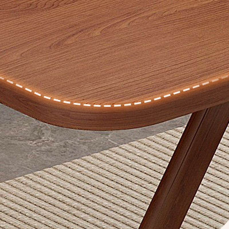 Veneer Dining Table with Crossed Legs, Foldable Square Top for 2-seater/Seating for 4, Scratch Resistant