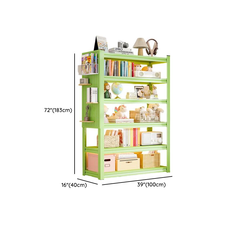 Olive Green Simplistic Wire Warehouse Storage Rack with Alterable Shelf and Standing Installation