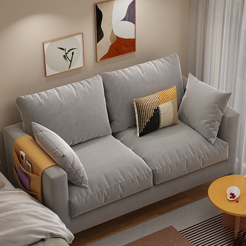 Scratch-immune Loveseat with Arm, Seating for 2, Receptacle Storage, Slipcover, and 2 Pillows
