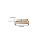 Trendy Solid Color Water Resistant Standard Sofa/Loveseat in Off-White with Arm, Seats 3/2 People