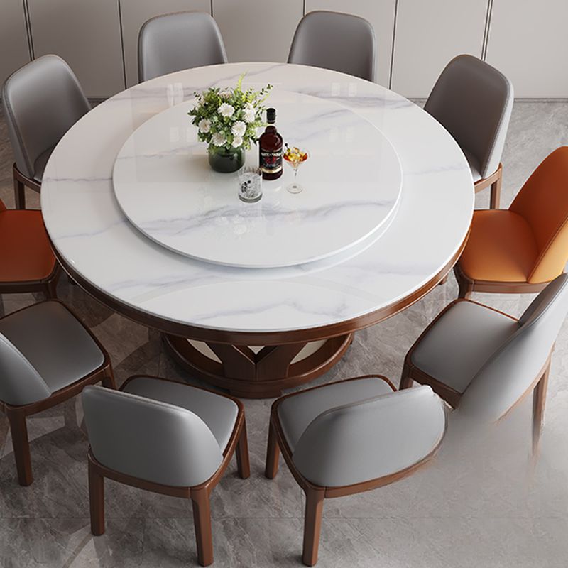 Sepia Base Stone Dining Table for 4-8, Anti-Fouling Sintered Stone Tabletop
